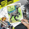Art with Edge Jurassic World 3 Coloring Book page being colored.